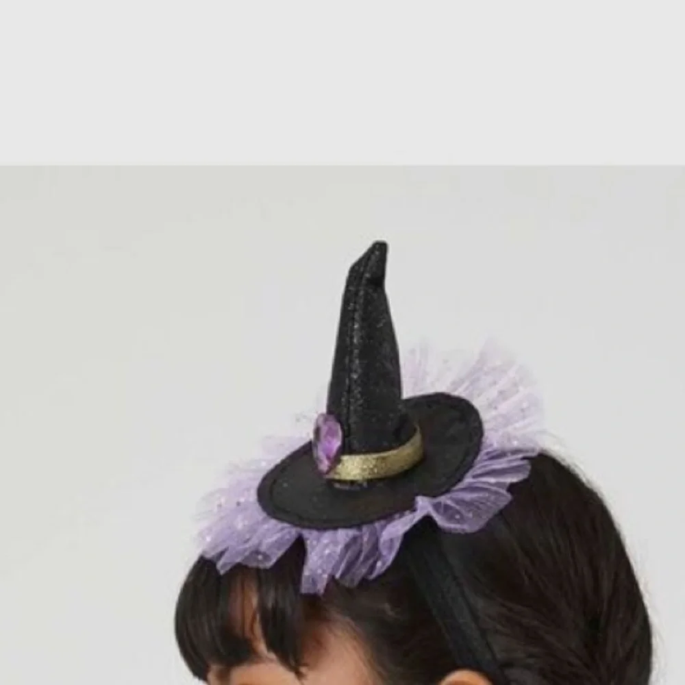 Halloween Girls Witch Skirt & Hat Costume Set